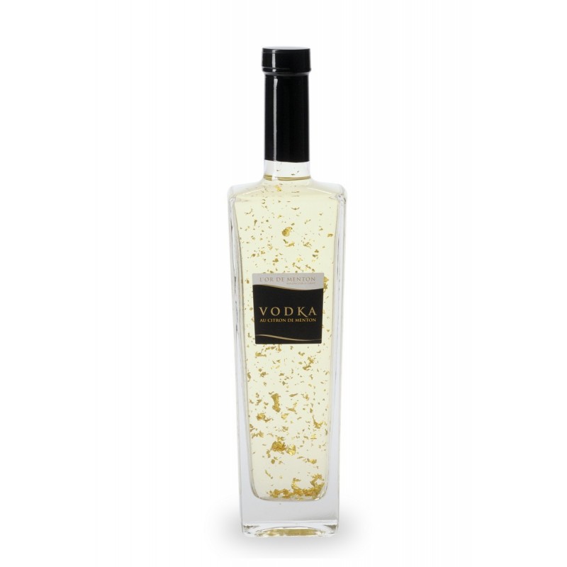 Une Vodka pailletée d’Or de Menton pour Noël 50 cl Une Vodka pailletée d’Or de Menton pour Noël 50 cl