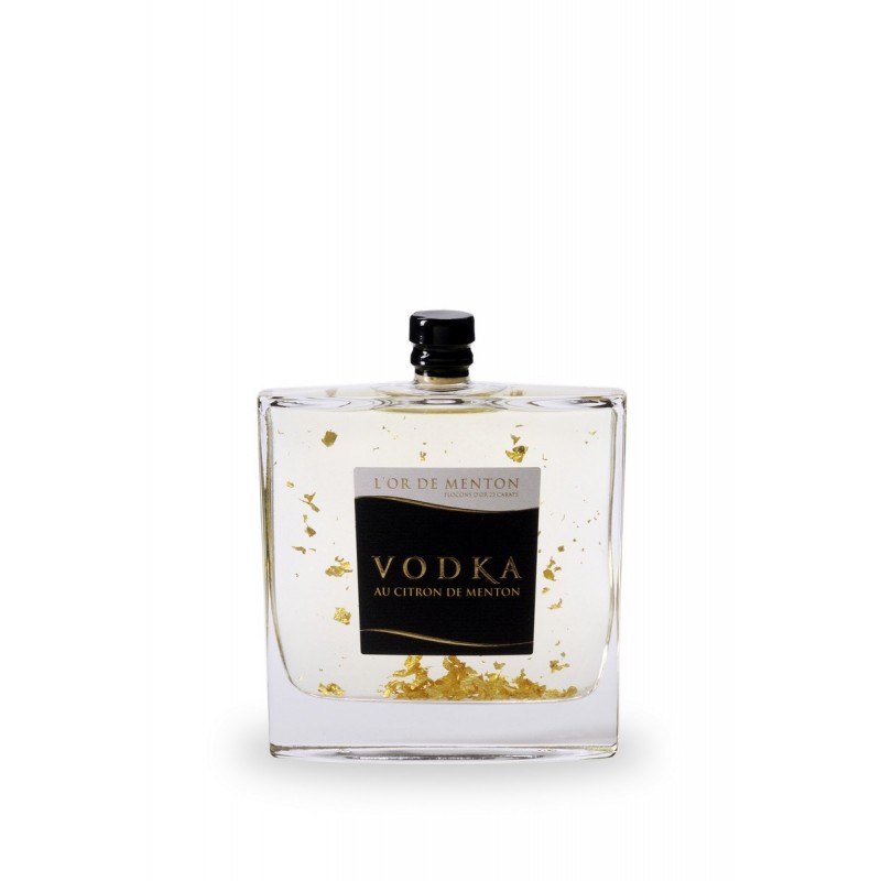 Une Vodka pailletée d’Or de Menton pour Noël 10 cl Une Vodka pailletée d’Or de Menton pour Noël 10 cl