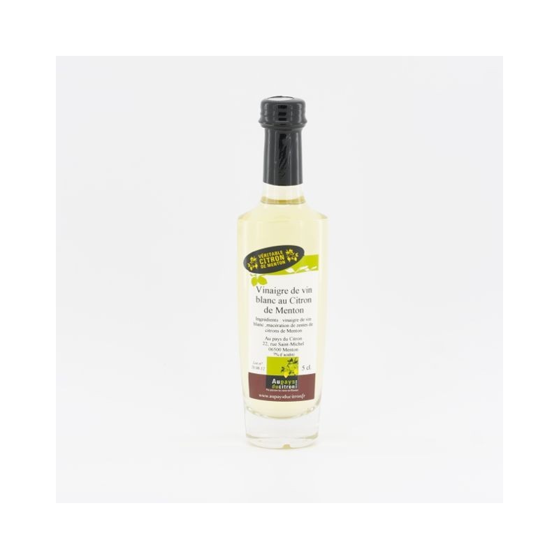 Vinaigre de vin blanc au Citron de Menton Mignonette 5cl