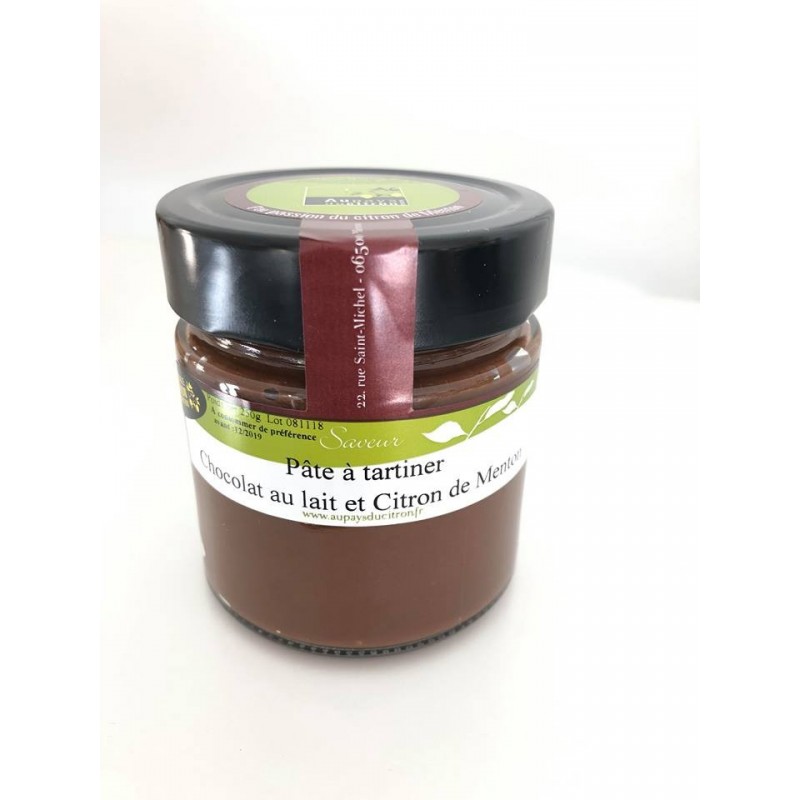 pÃ¢te Ã  tartiner chocolat au lait et citron de Menton 250g