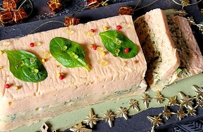 Terrine saumon/épinards et perles de jus de citron de Menton (au Thermomix)