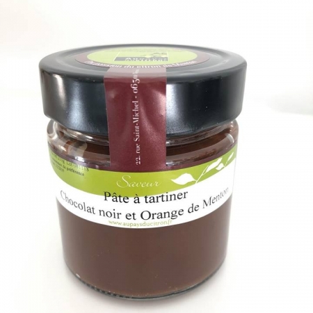 pÃ¢te Ã  tartiner chocolat noir et orange de Menton 250g