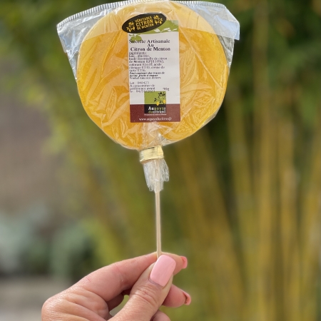 Sucette artisanale au citron de Menton 40gr