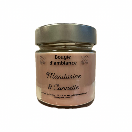 Bougie d’ambiance Mandarine et Cannelle 150gr