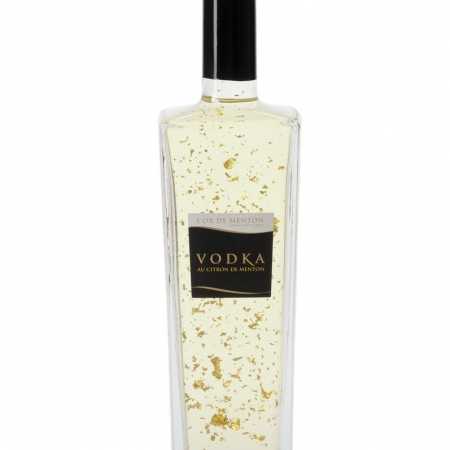 Une Vodka pailletÃ©e dâ€™Or de Menton pour NoÃ«l 50 cl 